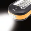 VOREL 20+3 LED elemes lámpa, mágneses, akasztós, 3×AAA, IP20, sárga-fekete