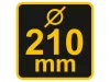 VOREL 210 mm üzemanyag tölcsér szűrővel
