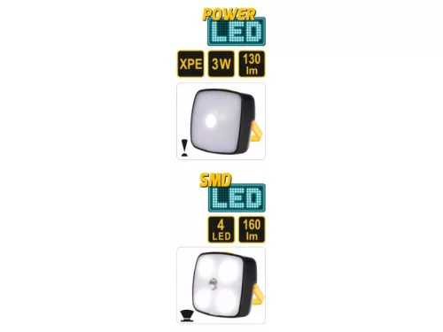 VOREL 130/160lm 3W LED akkus fejlámpa