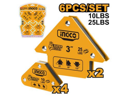 INGCO 6db mágneses hegesztési munkadarabtartó készlet