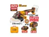 INGCO 42V 230mm akkus sarokcsiszoló szett szénkefe nélküli 42 V (2 x 4,0 Ah lapos cellás akku + töltő)