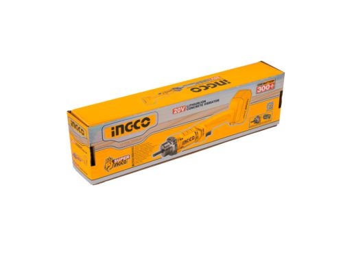 INGCO 20V 1,2m akkus betontömörítő tűvibrátor (1 x 2,0 Ah akku + töltő)