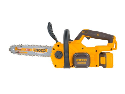 INGCO 30cm 40V akkus láncfűrész szett brushless motor (2X4.0 Ah akku+ töltő)