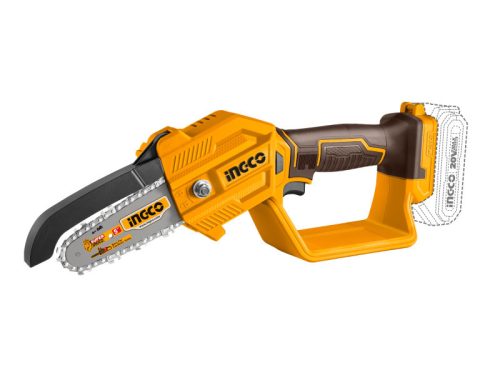 INGCO 20V 127mm akkus mini láncfűrész SOLO (csak készülék)