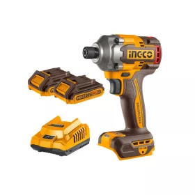   INGCO 20 V, 1/4" 285 Nm akkus ütvecsavarozó szénkefe nélküli (2 x 2,0 Ah akku + töltő) CIRLI2028E