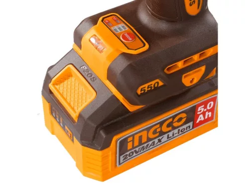INGCO 20 V akkus ütvecsavarozó 1/2" 550 Nm szénkefe nélküli (akku és töltő nélkül) CIWLI20551