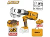 INGCO 18V 120KN akkus hidraulikus kábelkrimpelő szett, koffer, 16-400 mm2 (2 x 5,0 Ah akku + töltő)