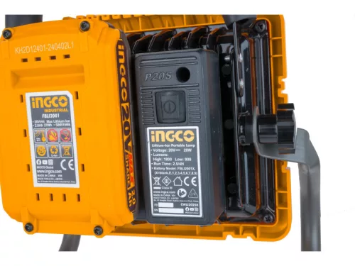 INGCO Akkus LED reflektor 1800 lm 20 V (1 × 2,0 Ah akku + töltő)