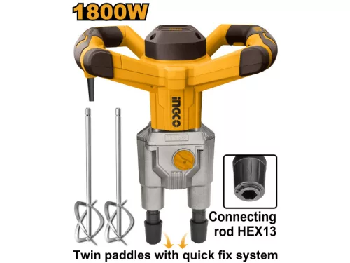 INGCO 1800 W duplaszárú keverőgép MX218008