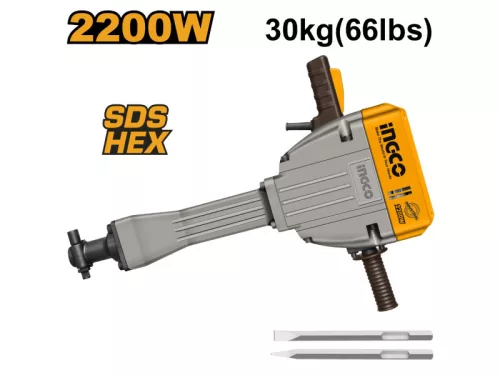 INGCO 75 J 2200 W Hex bontókalapács PDB22001
