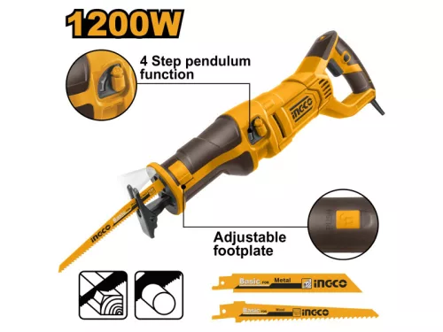 INGCO 1200 W szablyafűrész RS12001