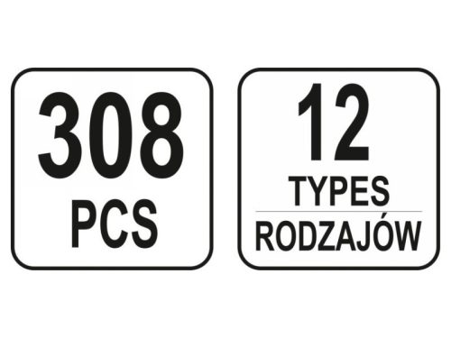 YATO 308 db-os műanyag patent készlet Fiat