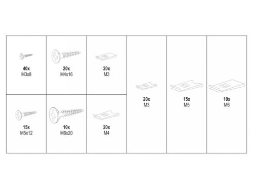 YATO 170db-os karosszérria csavar és alátét készlet