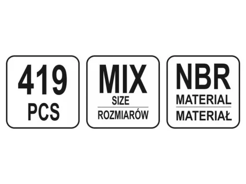 YATO O-gyűrű készlet 419 db YT-06876