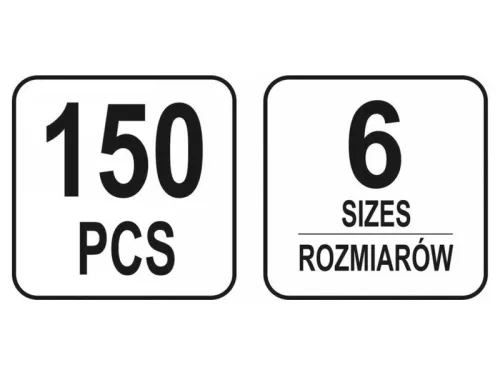 YATO Rugós csap készlet 150 db YT-06883
