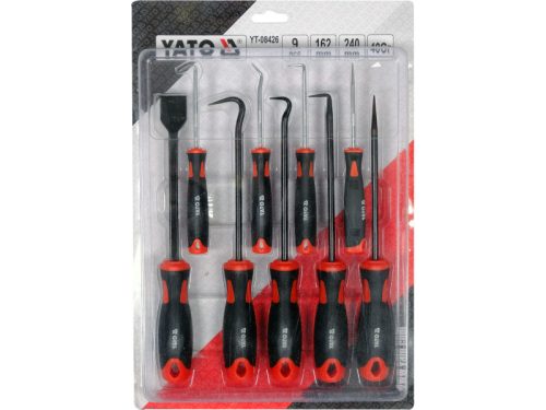 YATO 9 részes kézi véső és kampó készlet precíziós bontáshoz és szereléshez