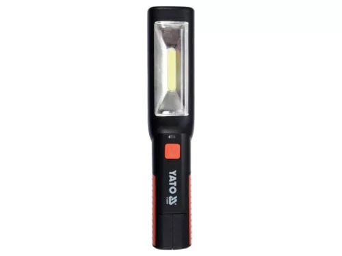 YATO akkus LED szerelőlámpa 3W COB, 250 lm, mágneses, akasztós, IP20, Li-ion
