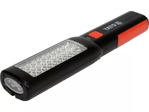 YATO akkus LED szerelőlámpa 30+7 LED 100/45 lm, IP20, mágneses, akasztós, Li-ion