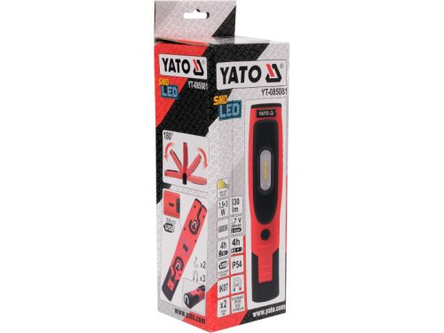 YATO 330/80 lm Akkumulátoros LED műhelylámpa – fejlámpa és zseblámpa funkcióval, IP54, IK07