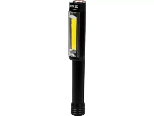 YATO 400/170 lm Elemes LED vizsgálólámpa – 3 világítási mód, mágneses rögzítés