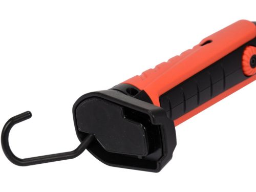 YATO 500 lm Akkumulátoros flexibilis LED lámpa – 10W COB + 4W SMD, zseblámpa funkcióval