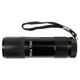 YATO LED elemes 30 lm zseblámpa alumínium fekete (3 x AAA)