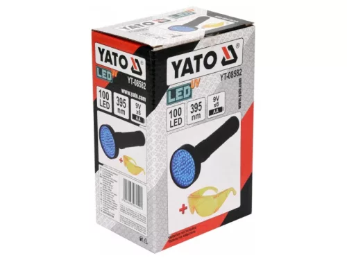 YATO UV elemes zseblámpa + szemüveg