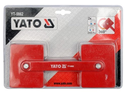 YATO 22,5kg 85X65X22 mm/2X hegesztési munkadarabtartó mágnes állítható