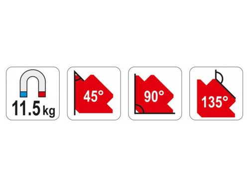 YATO 11,5kg 82X120X13 mm hegesztési munkadarabtartó mágnes