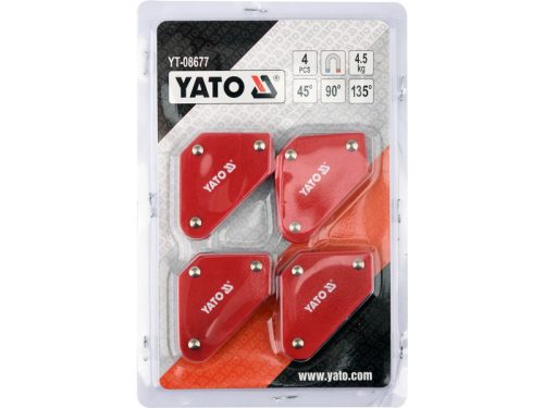 YATO 4,5 kg 4db mini hegesztési munkadarabtartó készlet 45° 90° 135°