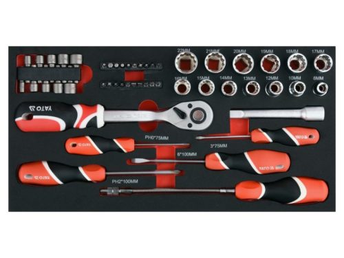 YATO moduláris 78 részes szerszámkocsi szerszámokkal