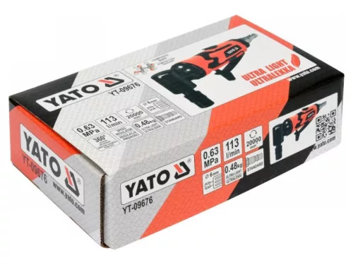YATO pneumatikus csiszológép 1/4" könnyített 113 l/min