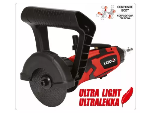 YATO 75 mm pneumatikus vágószerszám, mini sarokcsiszoló, könnyített