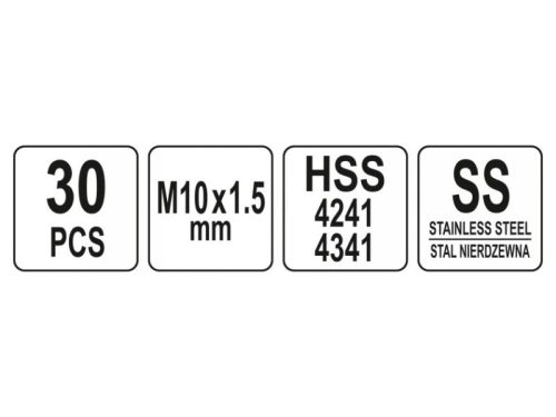 YATO M10 1,5mm 30részes spirális menetjavító készlet