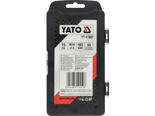 YATO M14X1.5mm 15 részes spirális menetjavító készlet
