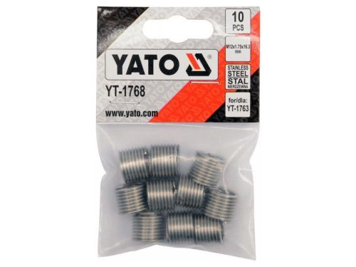 YATO M12x1,75mm 10db INOX spirális menetjavító betét