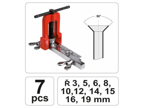 YATO 3-19mm 7 részes csőperemező készlet fék és hidraulikacsőhöz