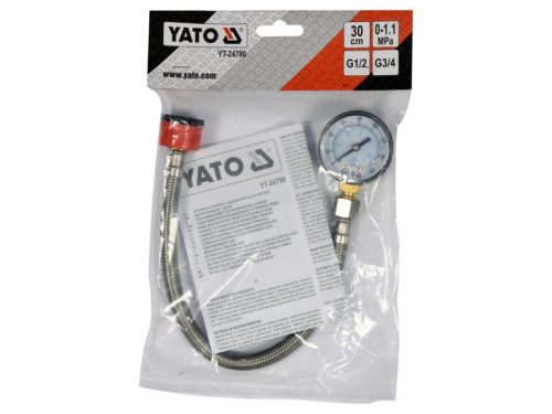 YATO 1/2"-3/4" víznyomásmérő 0-1,1 Mpa