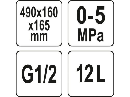 YATO 12 L 50 Bar Kézi nyomáspróba szivattyú