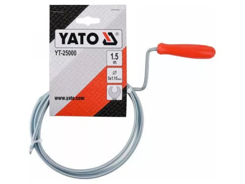 YATO 1,5 m/ 5 mm csőtisztító spirál YT-25000