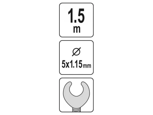 YATO 1,5 m/ 5 mm csőtisztító spirál YT-25000