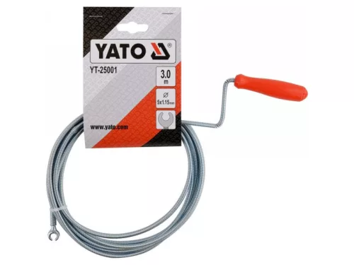 YATO 3 m/ 5 mm csőtisztító spirál YT-25001