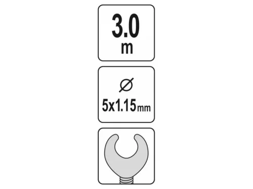 YATO 3 m/ 5 mm csőtisztító spirál YT-25001