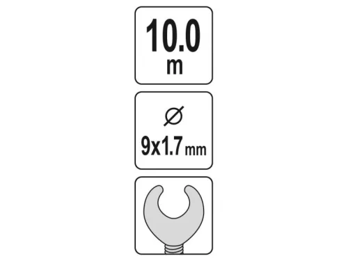 YATO 10 m/9 mm csőtisztító spirál YT-25005