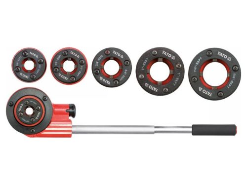 YATO 1/4 - 5/4" 7 részes  racsnis csőmenetmetsző készlet, kofferben