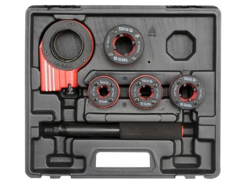 YATO 3/8" -1" 5 részes racsnis csőmenetmetsző készlet kofferben