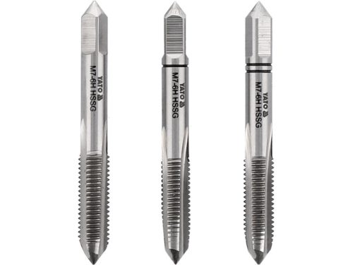 YATO M7 1,0mm HSS kézi menetfúró csap szett