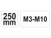 YATO 250mm racsnis menetfúró fordítóvas M3-M10