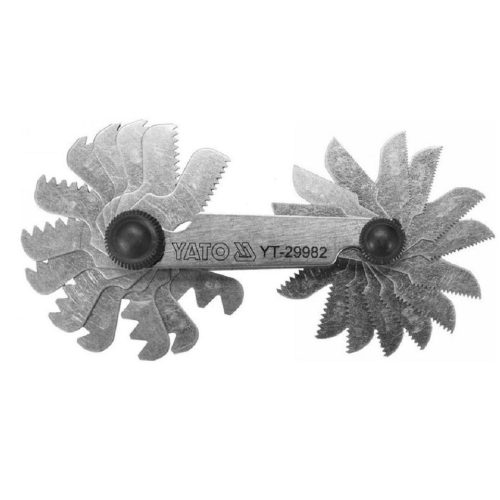 YATO 28 lapos metrikus  Menetfésű 0,25-6,0 mm 60° és Whitworth 4-62 mm 55°