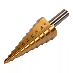   YATO 4-22 mm lépcsős fúró 10 lépcsős HSS titán-nitrid YT-44741